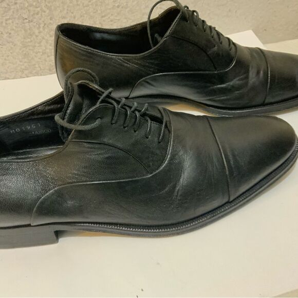 Bruno Magli Men’s Size 7.5 M  Black  Cap Toe Oxford Dress Shoe -Italy main image 13